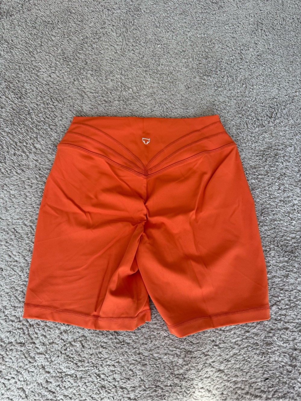 Tom Tiger Orange High-Waist Active Shorts